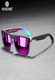 2020 New KDEAM Mirror Polarised Sunglasses Men Ultralight Glasses Frame Square Sport Sun Glasses Male UV400 Travel Goggles MI16 Y29976973