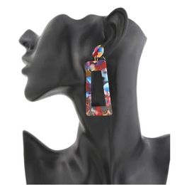 fashion Jewellery Acrylic Dangle Earrings For Women Leopard print Geometry Big square Earrings Acetate Brincos gift GB8965309484