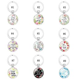 2019 Catholic Rose Scripture keychains For Women Men Christian Bible Glass charm Key chains Fashion religion Jewellery accessories 14129579