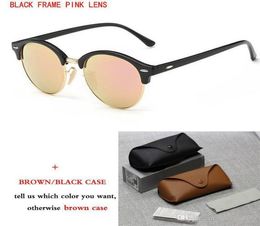 fashion Round Glasses Women Brand Designer Sunglasses Coloured Lenses Men Driving Goggles WITH BROWN BOX5539804