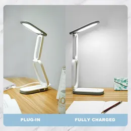 Table Lamps Foldable Study Lamp Dimmable Battery-powered High Brightness Led Desk With Feature For Night Easy