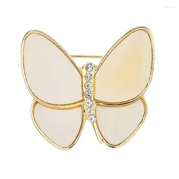 Brooches Autumn And Winter Golden Korean Version Of Acrylic Butterfly Brooch Temperament Fashion Animal Corsage Wild Suit