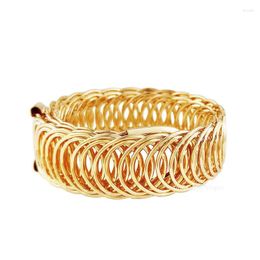 Bangle European Punk Adjustable Open Bracelets & Bangles Women Sexy Fashion Charm Pulseras Metal Braided Party Jewellery Gifts