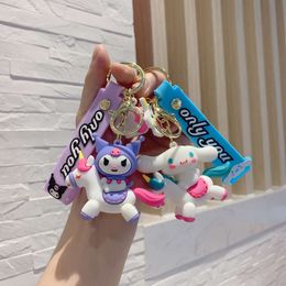 Melody Jade Gui Dog Pendant Keychain Bookbag Doll Kuromi Keychain Pendant Keyring Cute