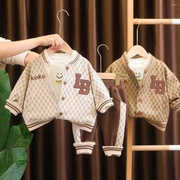 Clothing Sets Boys Spring Autumn 2024 Children Cotton Baseball Jackets Pants Sports Suit For Baby Tracksuits Kids Outfit Toddler