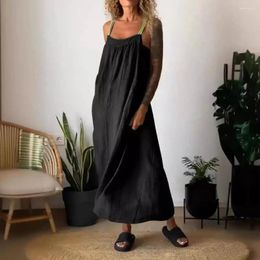 Casual Dresses Women's Summer Slip Dress Low Cut Sleeveless Backless A Line Boho Style Solid Color Tank Top
