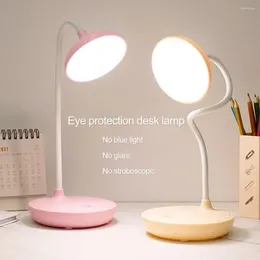 Table Lamps Desk Lamp Flexible Hose Design Flicker-Free Eye Protection Non-Glaring Ultra-Bright Illumination ABS Blue-light Free LED Night L