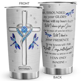 Tumblers 1pc 20oz Religious Gift Printed Cross Faith Jewellery I Can Only Imagine Tumbler Cup With Lid Stainless Steel Travel Coffee Mug