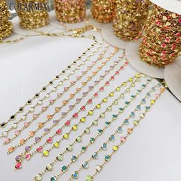 Catene Accessori per collana a forma di cuore a 5 metri Accessori smalti di gioielli colorati adorabili regalo 9777