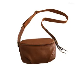 Waist Bags Women Single Shoulder Crossbody Large Capacity Leather Chest Pack