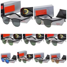 2024 Hot Sunglasses Men Glass Lens Classic Brand Women Designer Eyewear For Men Women Band Bands Frame Designers Female Male Retro Sun Glasses With Box