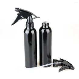Storage Bottles 250ML Black Aluminum Alloy Spray Bottle Empty Salon Water Sprayer Refillable Pump Multifunctional Dispenser