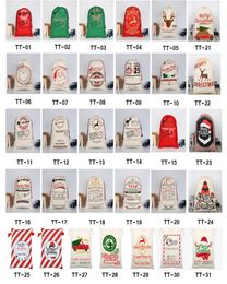 2023 Christmas Gift Bags Large Organic Heavy Canvasbag Santa Sack Drawstring Bag Festival Decoration9293340