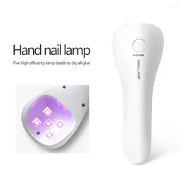 Nail Dryers LULAA Portable Rechargeable 5 UV LEDs Gel Polish Dryer Lamp Potherapy Machine Professional Manicure Tool Salon Equipment