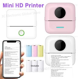 Portable Thermal Printer Mini Impresora Portatil Adhesive Label Sticker Pocket Po Printers Inkless Wireless For Android IOS 240417