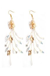 Summer Super Fairy Deserve Act Original Handmade F lowers Ear Hook Earrings National Wind Small Adorn Article Stud Earrings JCC0945481493