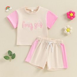 Clothing Sets Toddler Kid Girl Big Sister Summer Outfit Clothes Short Sleeve T Shirt Top Elasticated Waist Shorts Set