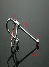 Short Stroke Ball Tipped Stainless Steel Penis Plug Sound with Glans Ring Stainless steel male urethral sex toy2239875