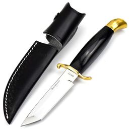 High-End D2 Steel Fixed Blade Knife Wood Handle Russia Style Outdoor Camping Hunting Knife Customizable Restaurant Knives OEM
