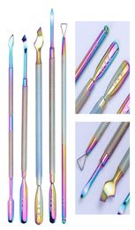 1pcs Chameleon Double End Nail Art Pusher UV Gel Polish Dead Skin Remover Manicure Cutter Spoon Cuticle Tool6611835