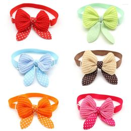 Dog Apparel 100pcs Woollen Bowties Accessories Adjustable Small Bow Ties Collars Pet Grooming Supplies