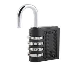 Black 4 Dials Resettable Combination Password Lock Safe Door Locker Pad Lock Padlock For Travel Luggage Suitcase search8808718