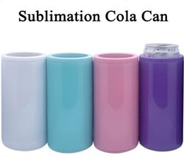 Blank Sublimation Tumbler Beer Can Cooler Stainless Steel Cola Cans Thermal Transfer Coating Double Wall Vacuum Wine Tumblers6819877