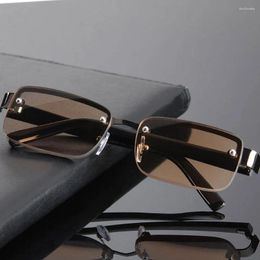 Sunglasses Men Reading Glasses Imitation Crystal Half-frame Presbyopia Eyeglasses Diopter 1.0 To 4.0 Retro Gafas