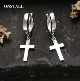 Hoop & Huggie Quality 925 Sterling Silver Earrings For Men And Women Christ Ear Pendant Small Ring Fashion Trend Earring Jewely12045652