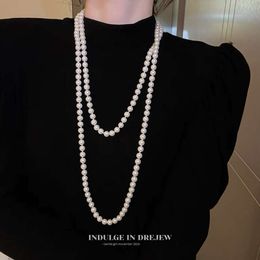 Shijia Pearl Sweater Chain with High Quality and Elegance Layered Necklace Multi Layer Long Autumn Winter Versatile Jewellery Pendant