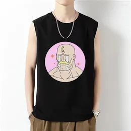 Men's Tank Tops High Quality Feel Like A Man Graphics Gym Top 2024 Unisex Funny Oversized Sleeveless T Shirt Men Women Casual Summer Vest