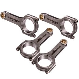 maXpeedingrods New 4pcs 4340 Forged H-Beam Racing Connecting Rods for Suzuki GSX-R1100W 93-98 GSF1200 Bandit 4340 Conrod Factory