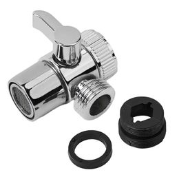 Bathroom Sink Faucets Faucet Valve Diverter Three Way Water Tap Connector Adapter Kitchen Bathroom Faucet Accessories For Connecting Angle Valve Hose