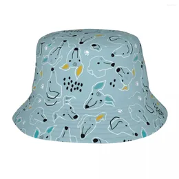 Berets Spring Headwear Greyhound Head Stuff Bucket Hat Style Girl Sun Hats For Animal Dog Lover Bob Lightweight Caps Camping