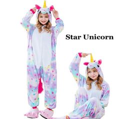 Winter Unisex Unicorn Pyjamas Kigurumi Animal Star Pyjamas women Adult onesies Cosplay Flannel stitch Onesie Sleepwear Whole1690559