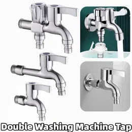 Bathroom Sink Faucets Washing Machine Tap 4-point Interface Double Ended Brass Faucet Mop Pool Expansion Multifunctional Accessories