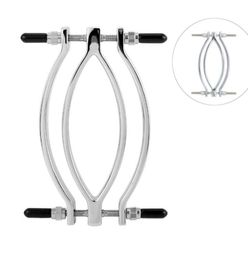 Stainless Steel Clitoris Clamp Vagina Opener Metal Labia Clamps BDSM Bondage Sex Toys Clitoral Stimulator Open Pussy Adult Games Y8517432