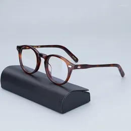 Sunglasses Frames MILTZEN Vintage Glasses Frame Men High Quality Acetate Optical Eyeglasses Myopia Reading Prescription Women Round Eyewear