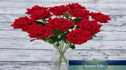 Artificial Flowers Rose Real Touch Flowers Valentine039s Day Home Wedding Bouquets Favors Decoration Silk Fake Flowers 10pcs9422608