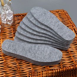 3 Pairs5 Pairs Thermal Wool Felt Insoles Thicken Warm Insole for Men Women Shoes Breathable Skinfriendly Shoe Pad 240420