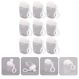 Storage Bottles 9 Pcs Flip Cap Bottle With Hook Travel Lotion Refillable Keychain Containers Hand Holder Empty Toiletries