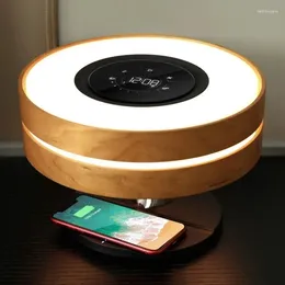 Table Lamps Luxury Bedroom Bedside Lamp Reading With Mobile Phone Wireless Charging Multifunctional Desk Bluetooth Speaker