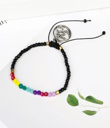 Fashion 12 Constellation Lucky Stone Balance Beads 7 Chakra Bracelet 3mm Beads Reiki Buddha Prayer Bracelets for Women4811904