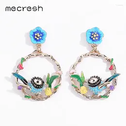 Dangle Earrings Mecresh Classic Multicolor Drop Round For Women Unique Circle Shape Fashion Young Girls Jewellery MEH1474