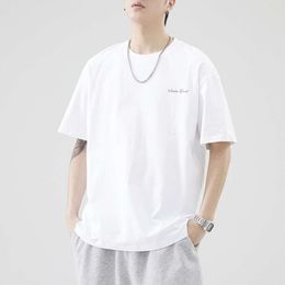 Short Trendy Brand For Men's 2024 Summer New Loose Round Neck Top Trend Versatile Casual Half Sleeved T-Shirt