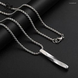 Chains Simple Personality Men Pendant Spiral Fashion Necklace Boy Titanium Steel Jewelry Stainless