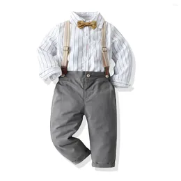 Clothing Sets Children Fall Costume Holiday Set 1-6 Years Kid Formal Outfits Summer Gentleman Boy Clothes Toddler Long Sleeve Shirt Pants