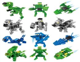 Dinosaur building block toys Minifig Surprise Eggs 3 in 1 fighters blocks Sets Kids toy Bricks2183219