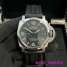 Wrist Watch for Men Panerai Luminor Series Swiss Watch Luxury Tough Man Leisure Calendar Luminous Diving Sports Watch PAM01312 Black Disc Diameter 44mm