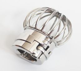 Ergonomic Stainless Steel Stealth Lock Male Devices Cock Cage Fetish Virginity Penis Ring Belt9330047